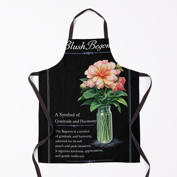 Item preview, Blush Begonia Botanical Print, Vintage Floral Illustration, Gratitude and Harmony on Black designed and sold by Prayful.