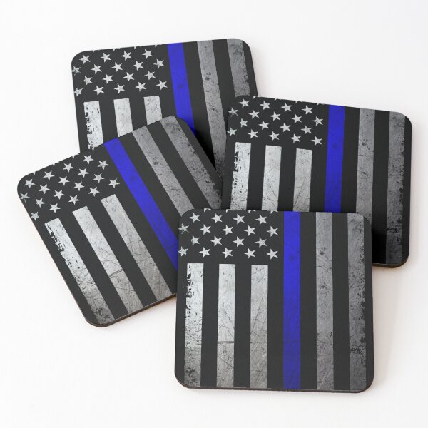 Item preview, Thin Blue Line Grunge American Flag 2.0 designed and sold by artistwill.