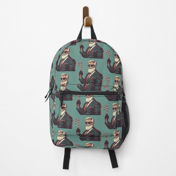 Item preview, Cool Santa Claus in Suit with Candy Cane – Christmas Hipster Art designed and sold by CreativeLarysa.