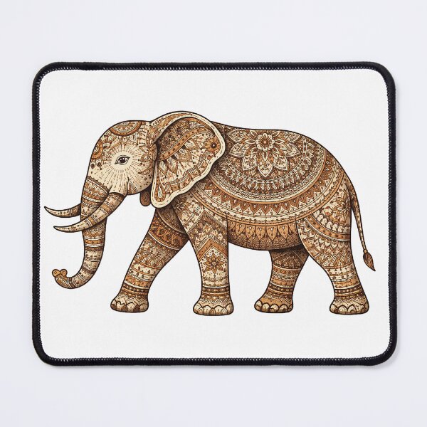 Item preview, Ethnic Tribal Elephant – Traditional Tifa Mandala Ornament Art designed and sold by Gold Turtle  Lina.