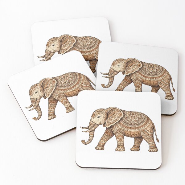 Item preview, Ethnic Tribal Elephant – Traditional Tifa Mandala Ornament Art designed and sold by Gold Turtle  Lina.
