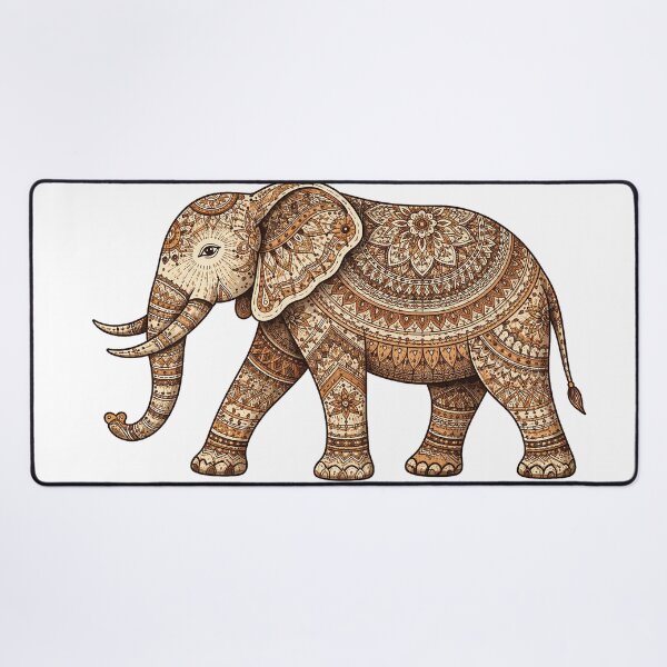 Item preview, Ethnic Tribal Elephant – Traditional Tifa Mandala Ornament Art designed and sold by Gold Turtle  Lina.
