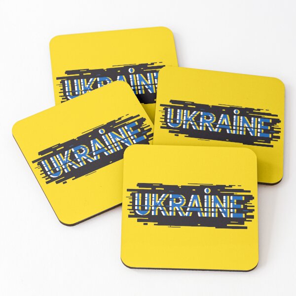 Item preview, Ukraine Digital Glitch Modern Blue Yellow Ukrainian Flag Typography designed and sold by cabana.space.