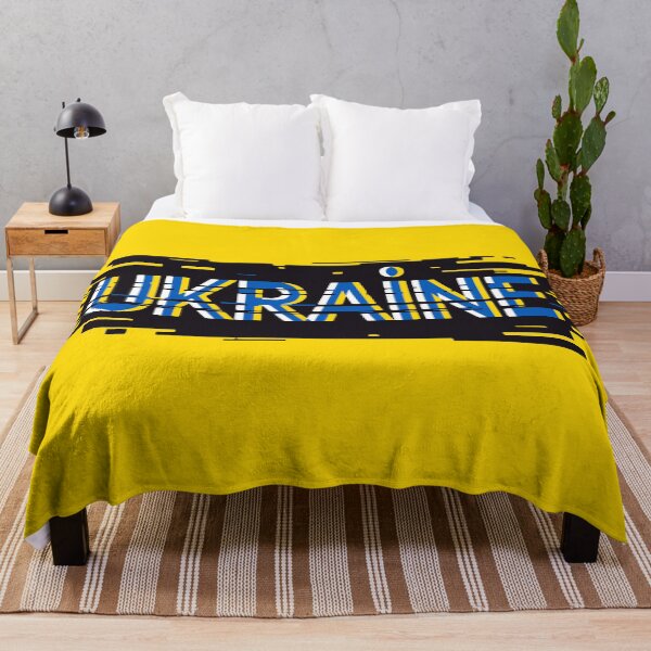 Item preview, Ukraine Digital Glitch Modern Blue Yellow Ukrainian Flag Typography designed and sold by cabana.space.