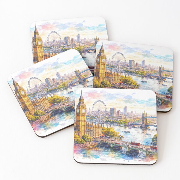 Item preview, Colorful London cityscape designed and sold by juthamas8426.