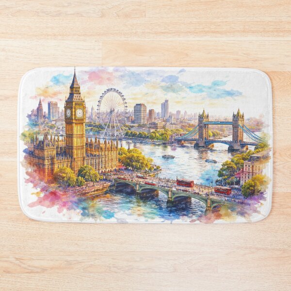 Item preview, Colorful London cityscape designed and sold by juthamas8426.
