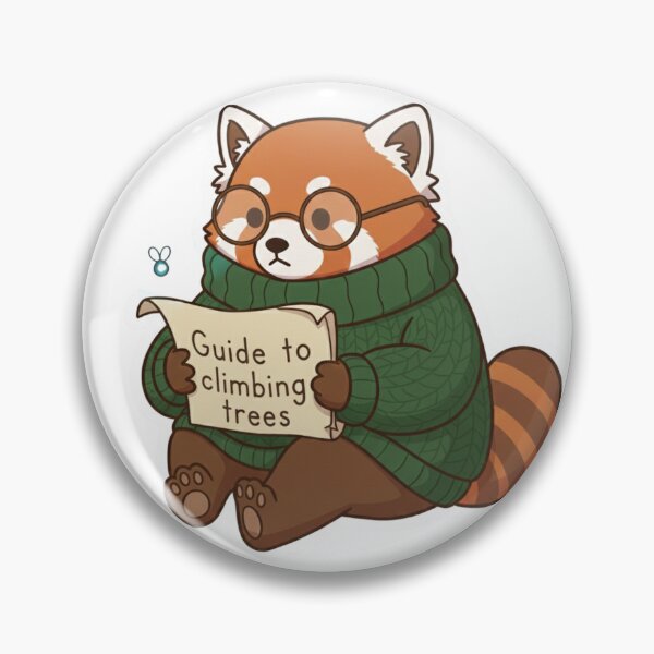Item preview, Scholar Red Panda Sticker - Tree Climbing Guide Aesthetic designed and sold by GracieJuls.