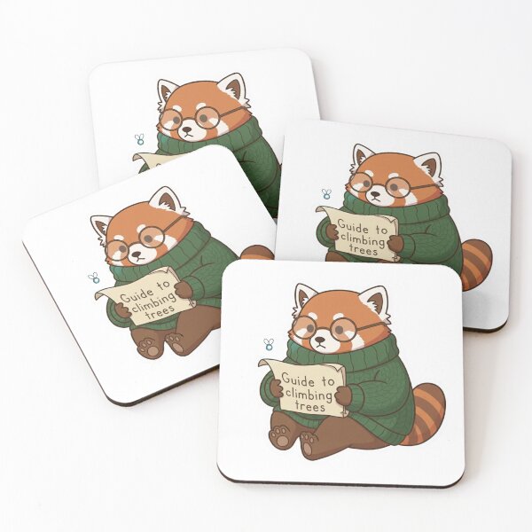 Item preview, Scholar Red Panda Sticker - Tree Climbing Guide Aesthetic designed and sold by GracieJuls.