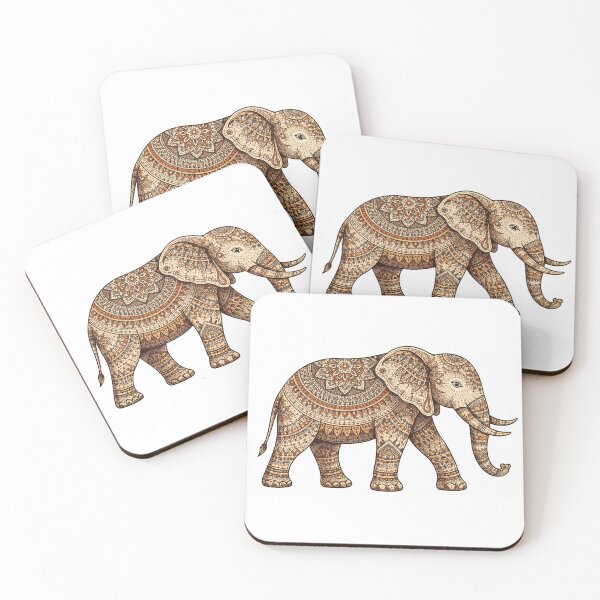 Item preview, Ethnic Tribal Elephant – Traditional Tifa Mandala Ornament Art designed and sold by Gold Turtle  Lina.