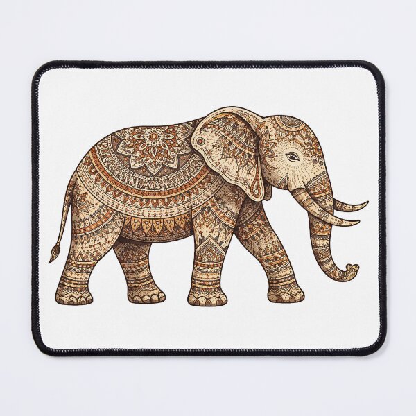 Item preview, Ethnic Tribal Elephant – Traditional Tifa Mandala Ornament Art designed and sold by Gold Turtle  Lina.