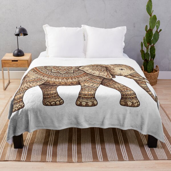 Item preview, Ethnic Tribal Elephant – Traditional Tifa Mandala Ornament Art designed and sold by Gold Turtle Lina.