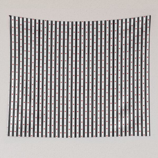 Item preview, Heartline – Stripes, Contrast & Valentine Pulse designed and sold by PatternFlux.