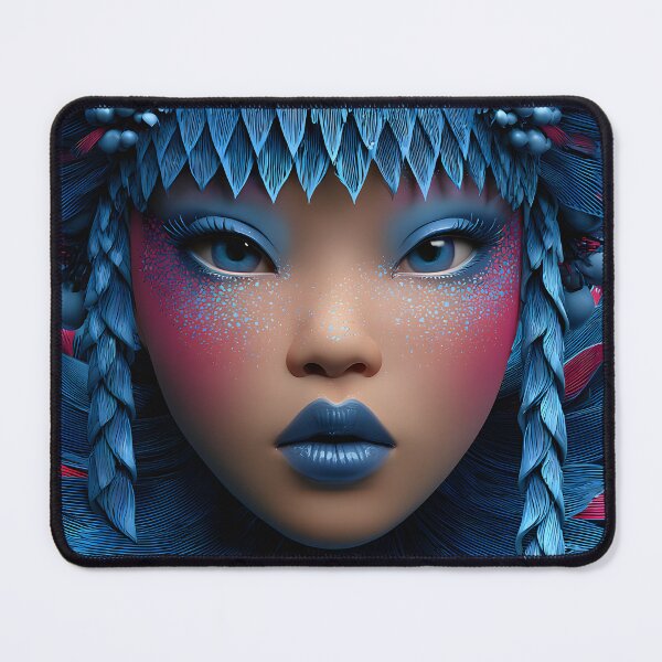 Item preview, Vibrant Abstract Portrait with Feathered Headpiece designed and sold by Artessie.