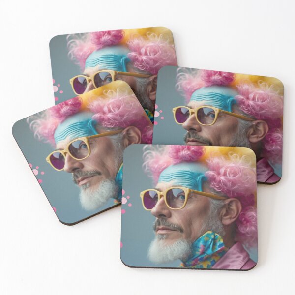 Item preview, Colorful Clown Portrait with Stylized Makeup and Whimsical Hairstyle designed and sold by sneidere9dace.