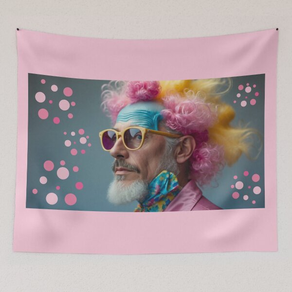Item preview, Colorful Clown Portrait with Stylized Makeup and Whimsical Hairstyle designed and sold by sneidere9dace.
