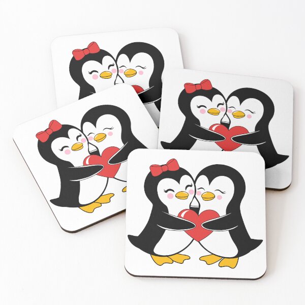 Item preview, Cute Penguin Couple in Love – Valentine’s Day Heart Illustration designed and sold by ZYNORAworld.