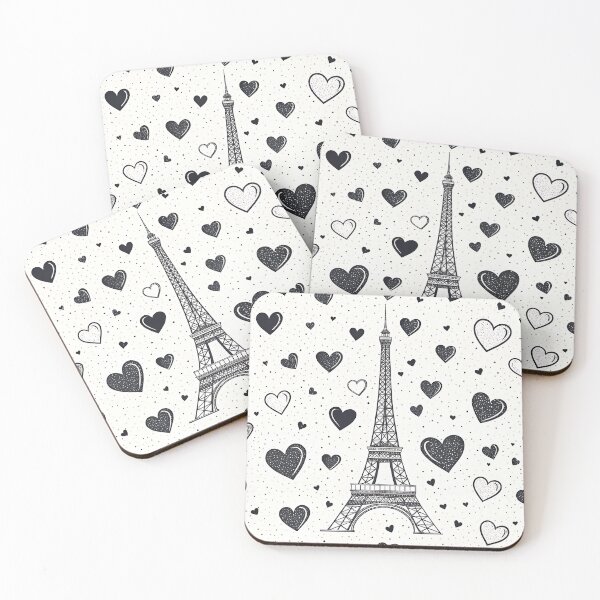 Item preview, Paris Hearts – Tower, Texture & Romance Grid designed and sold by PatternFlux.