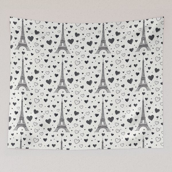 Item preview, Paris Hearts – Tower, Texture & Romance Grid designed and sold by PatternFlux.
