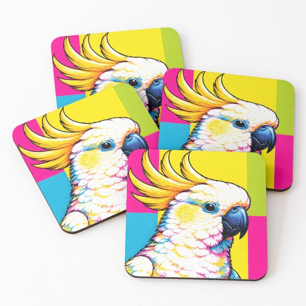 Item preview, Pop Art Cockatoo with Explosive Colour Energy designed and sold by ZestArtStudio.