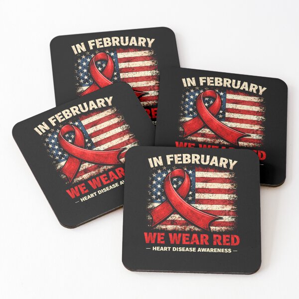 Item preview, In February We Wear Red Heart Disease Awareness designed and sold by SofenArt.