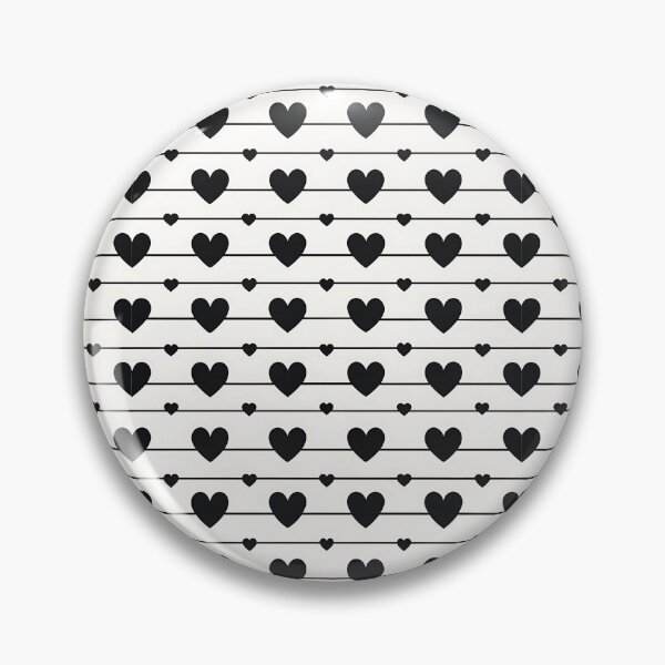 Item preview, Heartline Minimal – Monochrome Rows & Love Rhythm designed and sold by PatternFlux.