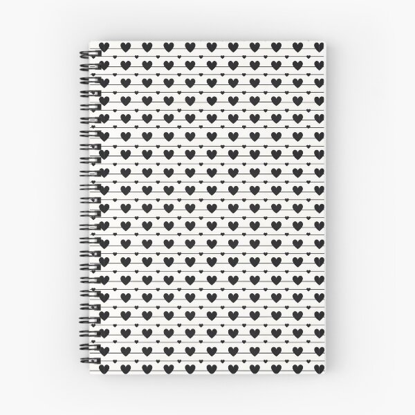 Item preview, Heartline Minimal – Monochrome Rows & Love Rhythm designed and sold by PatternFlux.