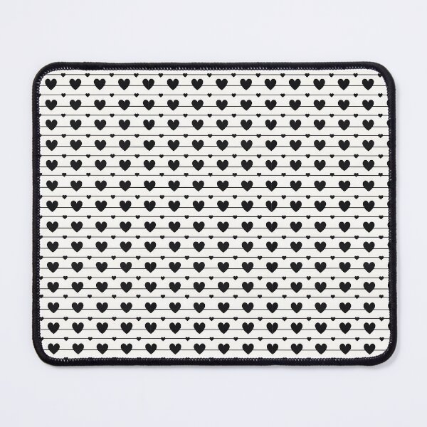 Item preview, Heartline Minimal – Monochrome Rows & Love Rhythm designed and sold by PatternFlux.