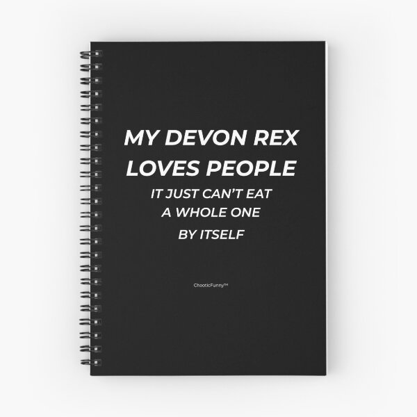 Item preview, My Devon Rex Loves People – Funny Devon Rex Cat Quote (Dark Shirt Version) designed and sold by ChaoticFunny.