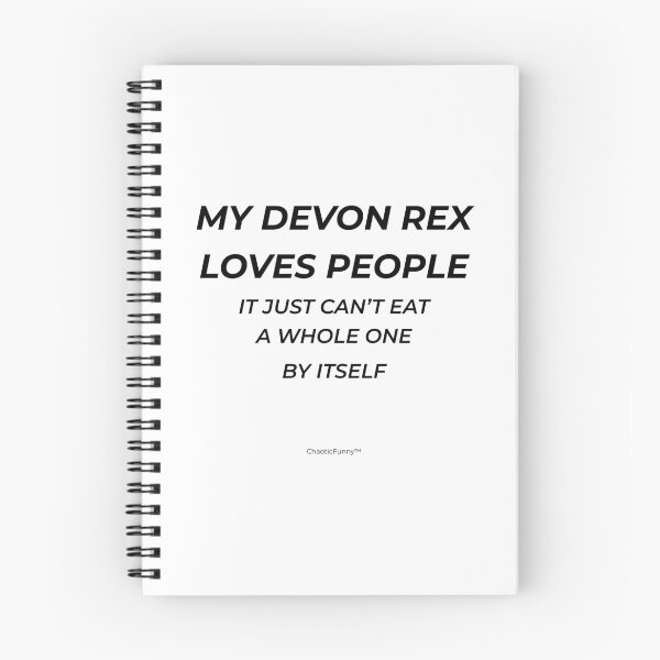 Item preview, My Devon Rex Loves People – Funny Devon Rex Cat Quote (Light Shirt Version) designed and sold by ChaoticFunny.