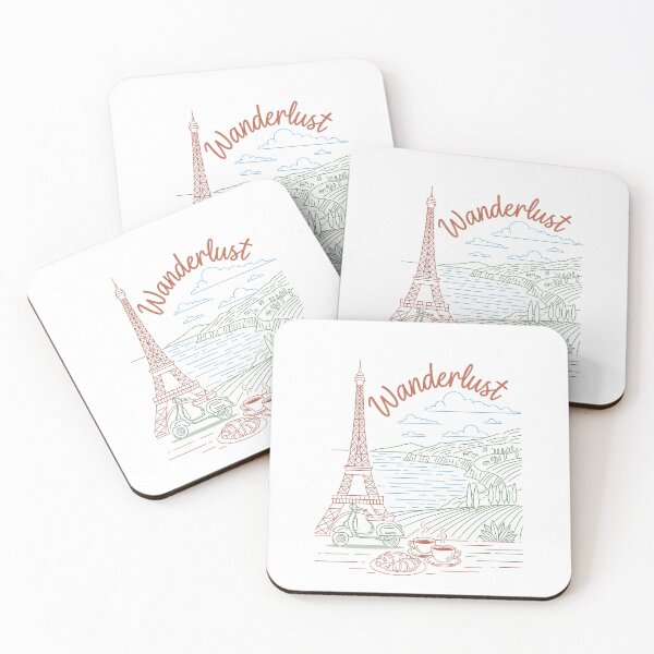 Item preview, Wanderlust in Paris - Minimalist Line Art Travel Illustration designed and sold by Latikshop.