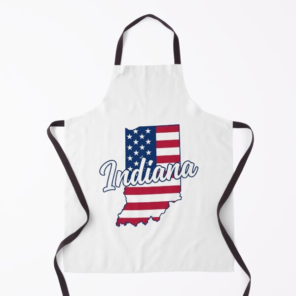 Item preview, Indiana State American Flag Outline – Patriotic  Pride Script designed and sold by Paper Drip.