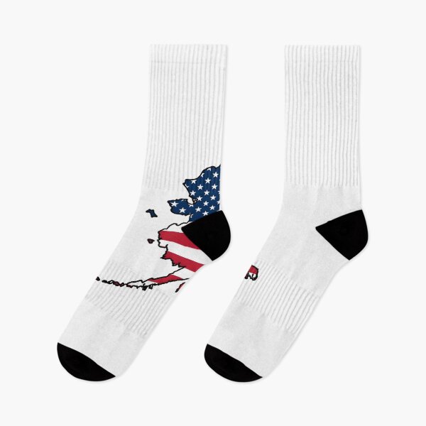 Item preview, Alaska USA Flag Silhouette – Stars and Stripes State Outline designed and sold by Paper Drip.