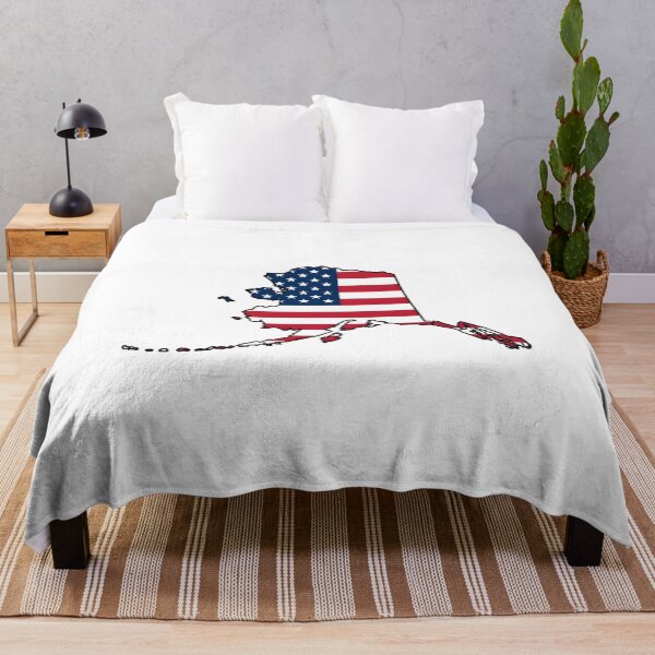 Item preview, Alaska USA Flag Silhouette – Stars and Stripes State Outline designed and sold by Paper Drip.