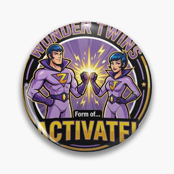 Item preview, Wonder Twin Powers Activate designed and sold by BADGECRAFT STUDIO.