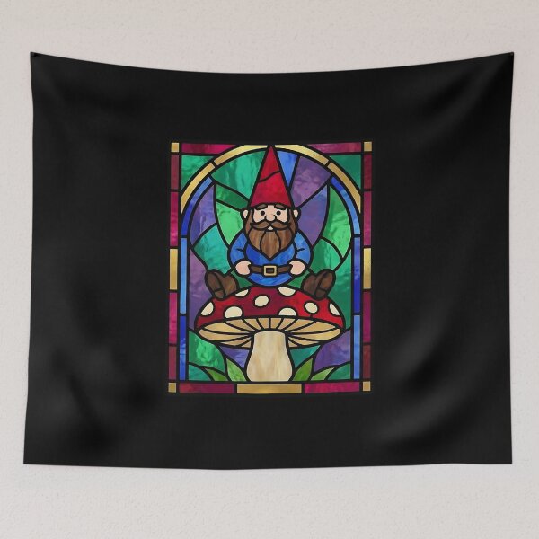 Item preview, Garden Gnome Stained Glass designed and sold by HoruxDesign.