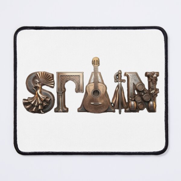 Item preview, SPAIN – Artistic Typography Inspired by Spanish Culture & Heritage designed and sold by VladisWorld.