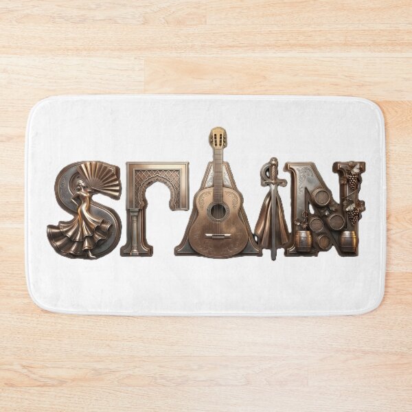 Item preview, SPAIN – Artistic Typography Inspired by Spanish Culture & Heritage designed and sold by VladisWorld.
