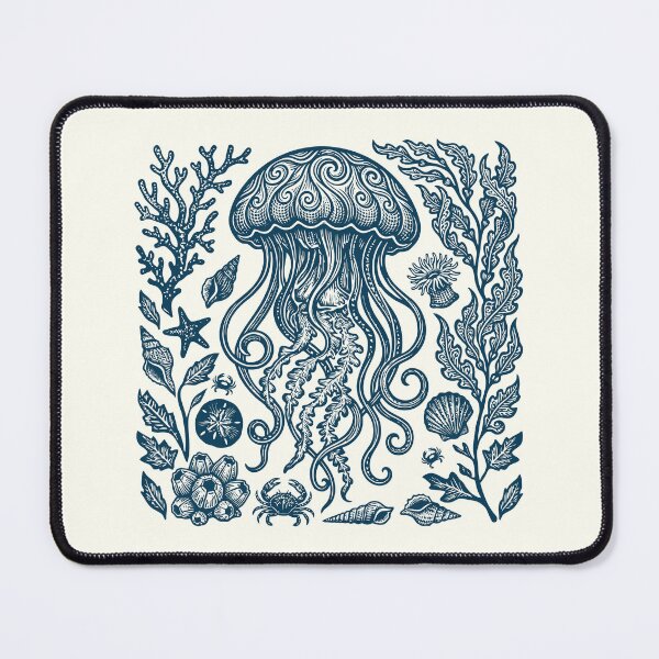 Item preview, Jellyfish Retro Sea Jellies Nautical Oceancore designed and sold by Y-Vibes.