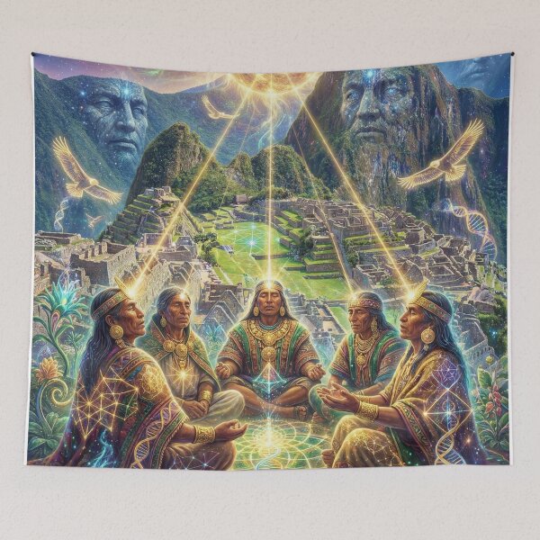 Item preview, Machu Picchu Visionary World Shamanic Psichedellic designed and sold by RoninGangStudio.