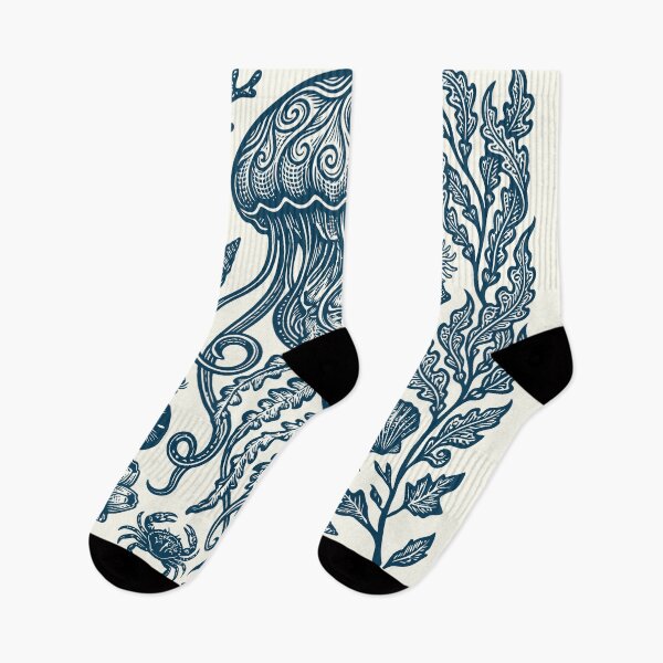 Item preview, Jellyfish Retro Sea Jellies Nautical Oceancore  designed and sold by Y-Vibes.