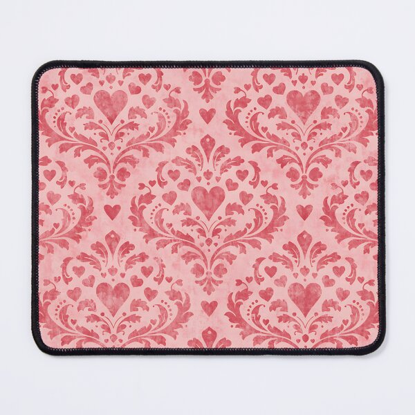 Item preview, Pink Heart Damask Pattern, Valentine Wallpaper Print, Romantic Vintage French Cottagecore, Grandmillennial Decorative Design designed and sold by SezzyDesigns.