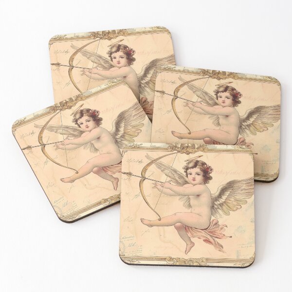 Item preview, Victorian Cupid with bow, valentine vintage art  designed and sold by Lol&love.