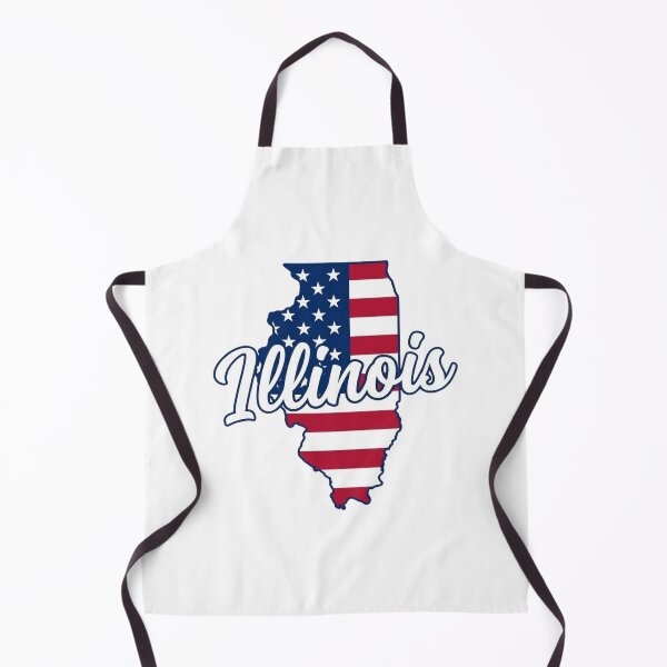 Item preview, Illinois State American Flag Outline – Patriotic Pride Script designed and sold by Paper Drip.