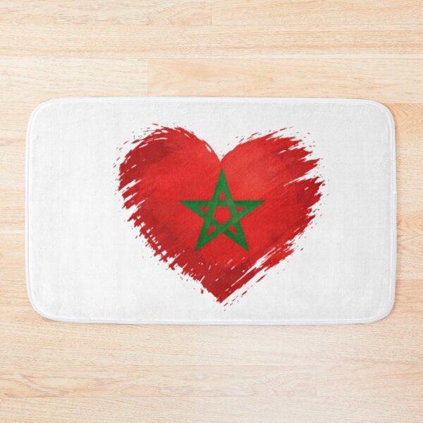 Item preview, Morocco Heart Flag T-Shirt | FIFA 2026 Moroccan Soccer Fan Tee designed and sold by YASboutik.