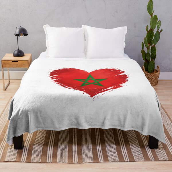Item preview, Morocco Heart Flag T-Shirt | FIFA 2026 Moroccan Soccer Fan Tee designed and sold by YASboutik.