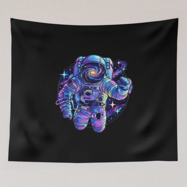 Item preview, Neon Astronaut Stained Glass designed and sold by HoruxDesign.