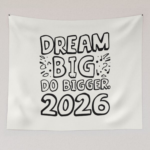 Item preview, Dream Big Do Bigger 2026 Typography designed and sold by DavidTeeStudio.