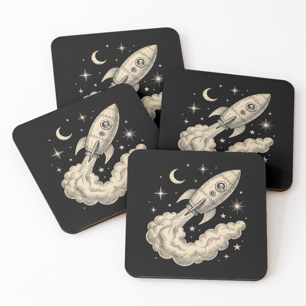 Item preview, Vintage Rocket Ship Launch designed and sold by HoruxDesign.