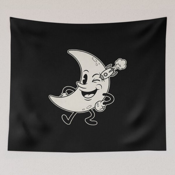 Item preview, Retro Winking Moon Cartoon designed and sold by HoruxDesign.