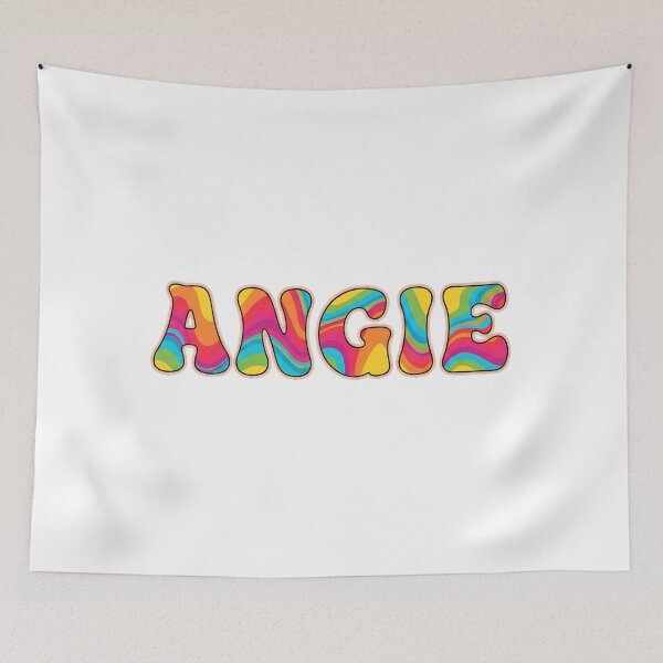 Item preview, ❤️ Angie Personalized Name Wavy Retro Shirt, Coffee Mug, Sticker Gift designed and sold by HelixPedia.